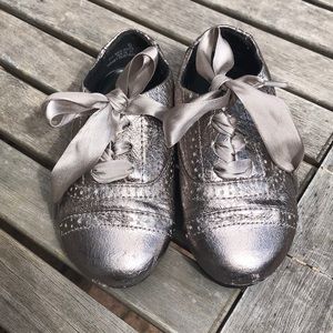 Baby Girl Silver Loafers